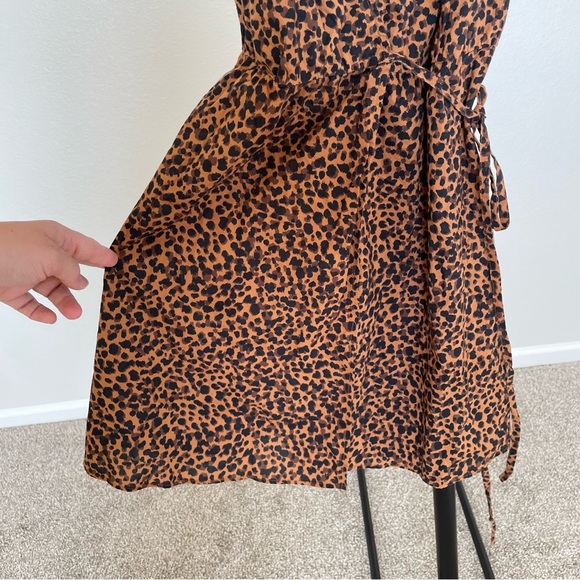 Madewell Brown Leopard Print Mini Dress - Picture 4 of 8